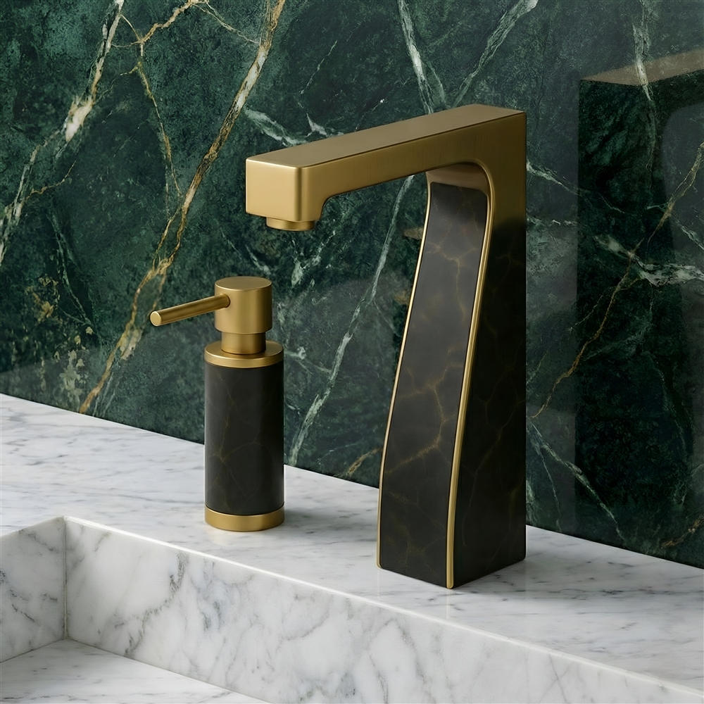 Fontana touchless faucet installation concept for a stadium restroom bank