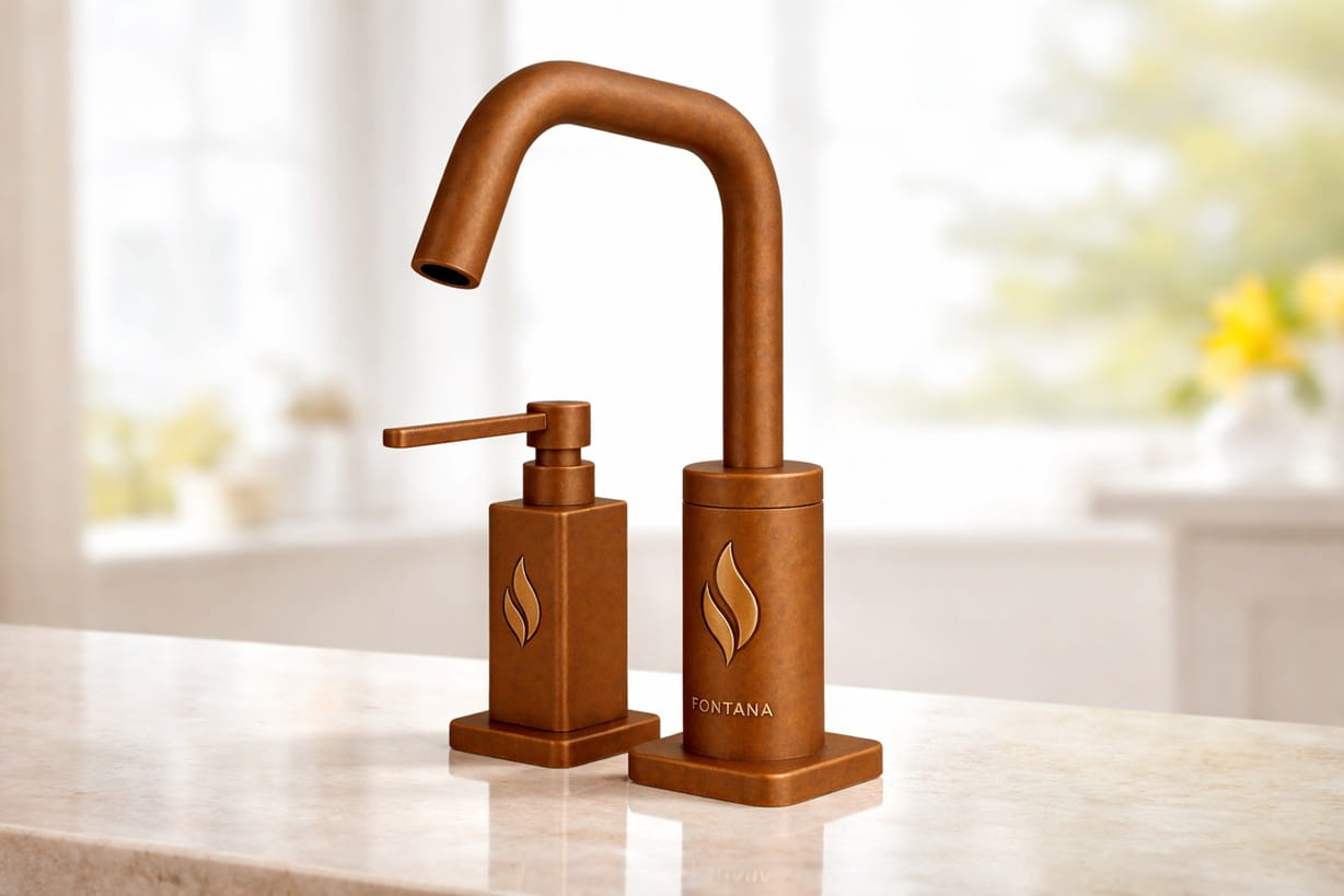 Clinical sink environment designed for low-splash water delivery and infection control