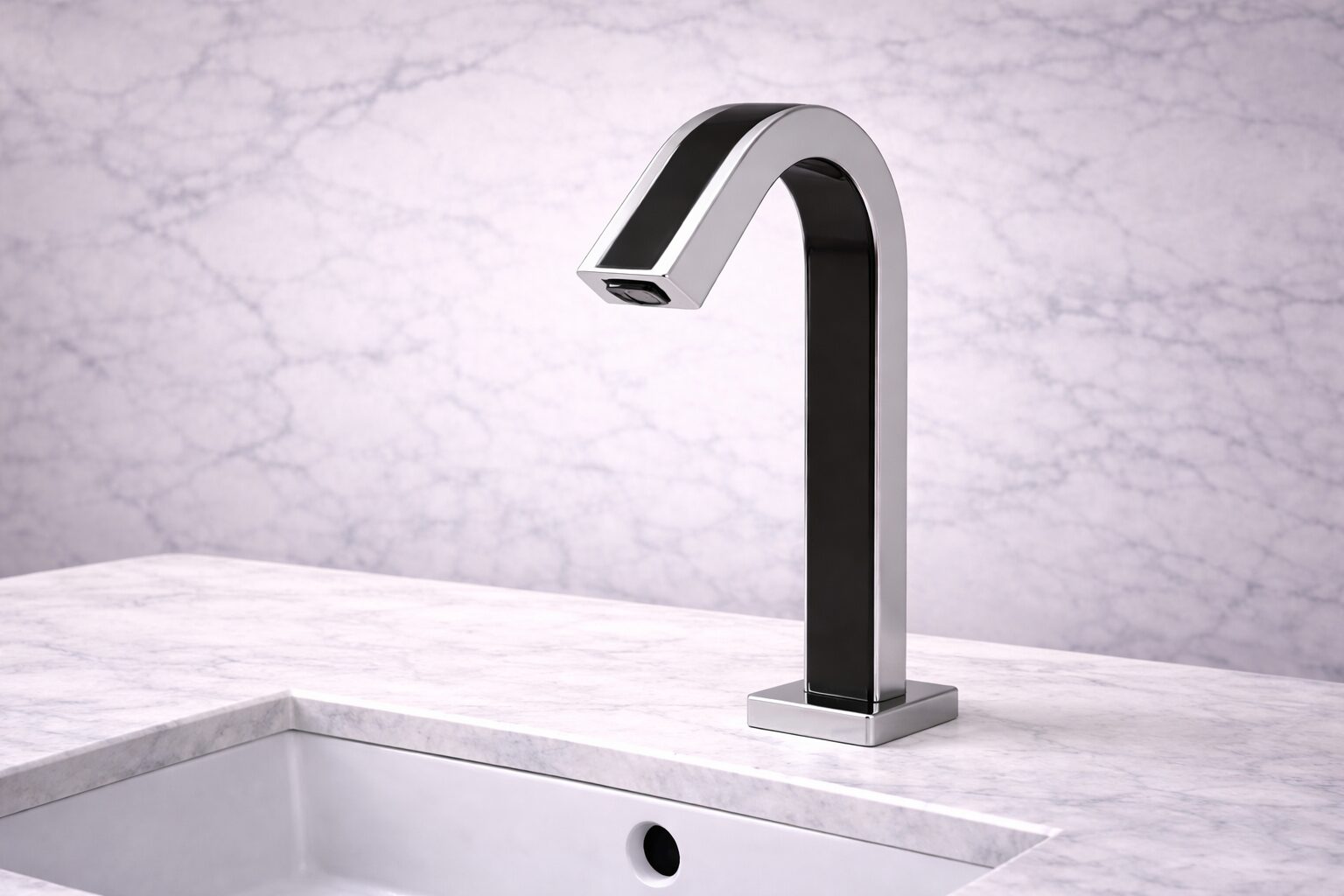 Technician checking bathroom faucet parts and cleaning the aerator during maintenance