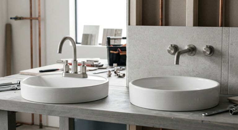 Read more about the article Deck-Mount vs Wall-Mount Basin Faucets: Sink Fit Guide